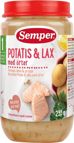 Semper Potatoes, salmon & herbs 235g 1 year